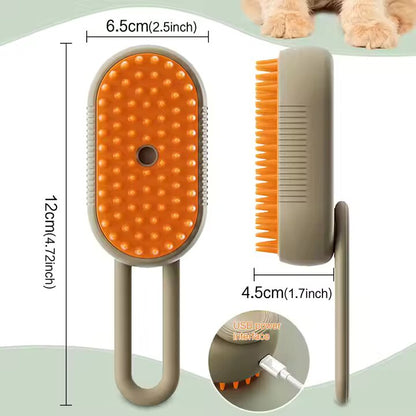 Brosse de Massage Électrique 3 en 1 pour Chats