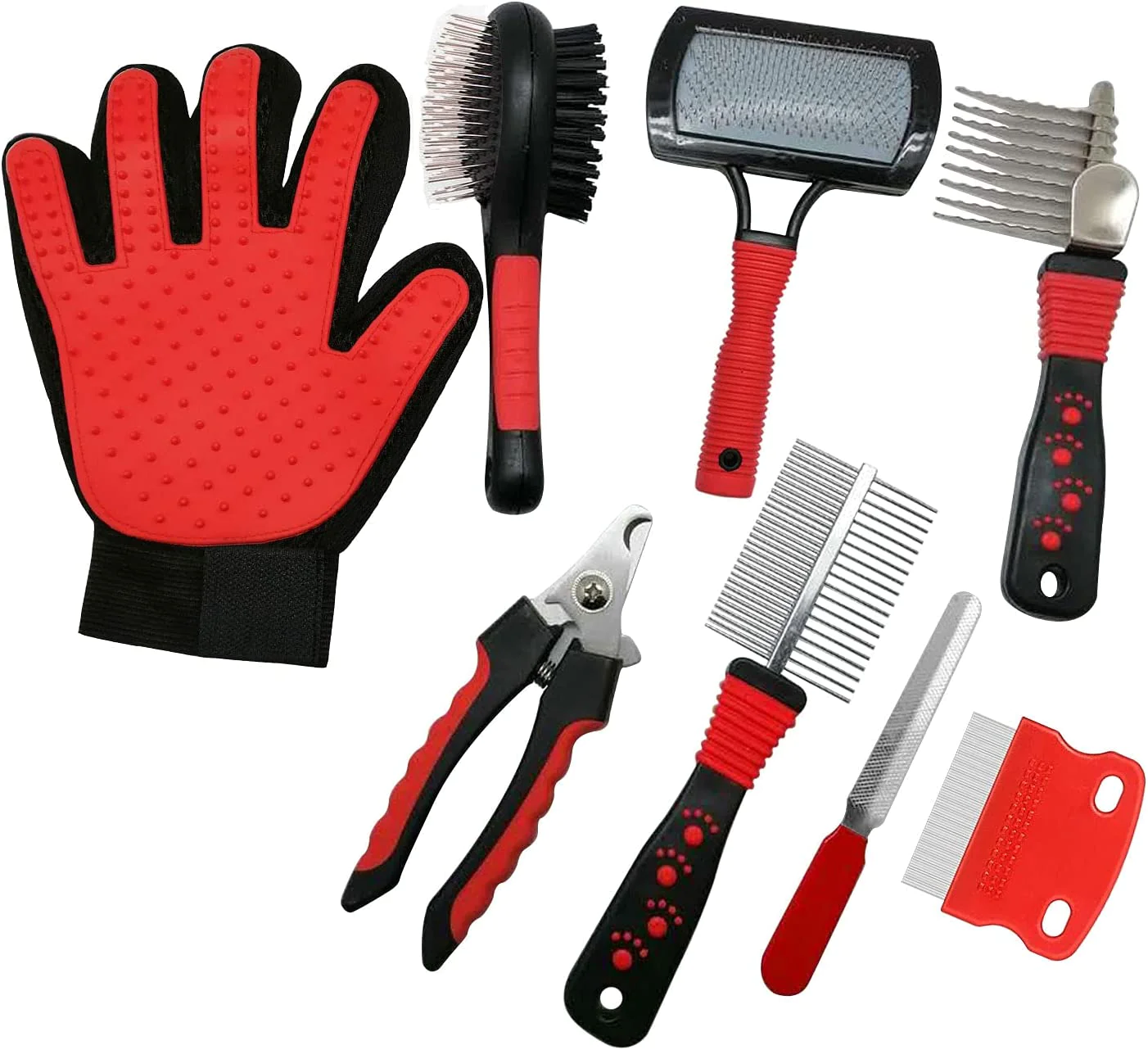 Kit complet de soins pour chats et chiens 8-en-1